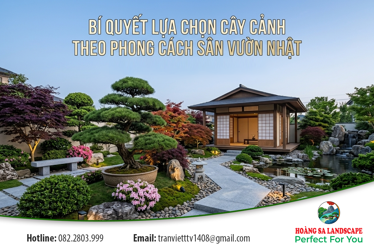 Bí quyết lựa chọn cây cảnh theo phong cách sân vườn Nhật