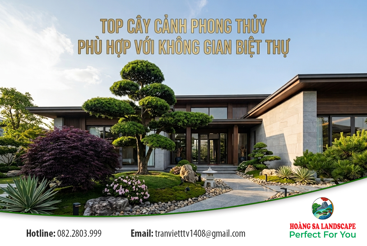 Top cây cảnh phong thủy phù hợp với không gian biệt thự