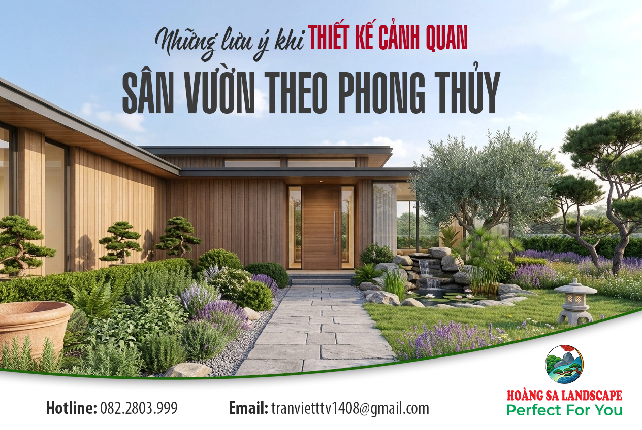 Những lưu ý khi thiết kế cảnh quan sân vườn theo phong thủy