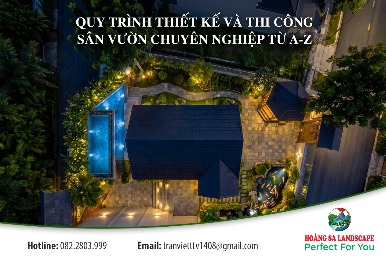 Quy trình thiết kế và thi công sân vườn chuyên nghiệp từ A-Z